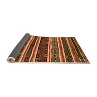 Ahgly Company Indoor Rectangle Oriental Orange Industrial Area Rugs, 7 '9'