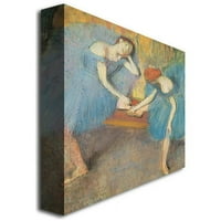 Търговска марка изобразително изкуство двама танцьори в покой платно изкуство за стена от Едгар Дега