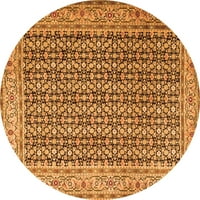 Ahgly Company Indoor Round Персийски оранжеви традиционни килими, 3 'кръг