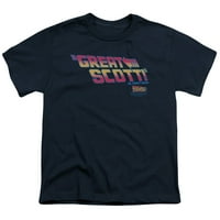 Обратно към бъдещето - Голям Скот - Младежки риза с къс ръкав - X -голяма