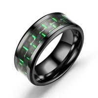 Cptfadh пръстени за жени възрастни мода нова трицветна въглеродни фибри двойка пръстен от титаниев стоманен пръстен
