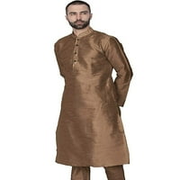 Индийски дизайнерски ръчно изработено изкуство коприна дълъг етнически курта дизайнер дълга риза за мъже