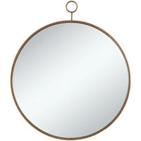 Увеселителен парк компания преход кръгъл дизайн огледало, злато 36 х30