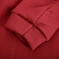 Дамски Извънгабаритни Суитчъри ежедневни дълъг ръкав пуловер хлабав Есен дрехи на жените писмо печат екип пуловер блуза блуза блузи блузи върхове, червени и л