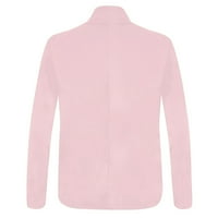 Пунтоко Плюс размер клирънс жените цвят Дълъг ръкав жилетка яке палто Връхни дрехи розов 16