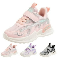 Eczipvz Toddler Shoes Fashion All Seasons Деца спортни момичета плоска лека мрежа дишащи и удобни солидни обувки за малко дете момиче, розово