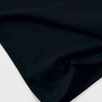 Puntoco дамски плюс размер върхове Просвета дълги ръкави флорални ризи солидни пуловер свободни върхове на туника черни 4