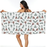 Плажни кърпи за микрофибър, Nature Flower Spring Summer Summer Dry Bath кърпи 27.5 x55 Големи за възрастни мъже жени жени