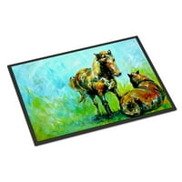 Carolines Treasures MW1126MAT HORSE GRAZIN DOOR MAT Indoor Rug или Outdoor Welcome Mat Doomat, 18h 27W