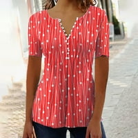 Женски ежедневни бохо флорални отпечатани v върхове на шията с къси тениски с дълъг ръкав блузи блузи