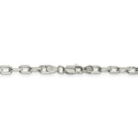 Първична сребърна стерлингова сребърна фантазия диамант-изрязана верига с отворена връзка