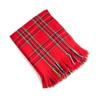 Класически червен кариран изтъкан одеяло червено
