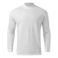 Педорт Суитчъри За Мъже екипажен пуловер дълъг ръкав блузи бели, 4ХЛ