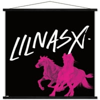 Lil Nas - Стенски плакат за коне с дървена магнитна рамка, 22.375 34