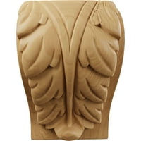 Ekena Millwork 1 2 W 3 4 D 7 H Изключително голям Acanthus Leaf Block Corbel, Cherry