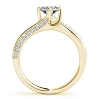 Mauli Jewels годежни пръстени за жени 0. Карат класически диамантен годеж Сватбен пръстен 4-Prong10k Жълто злато