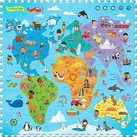 Креативна бебешка интерактивна игрална и-Мат, около света