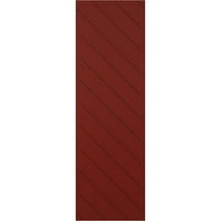 Екена Милуърк 15 в 51 з вярно Фит ПВЦ диагонална ламела модерен стил фиксирани монтажни щори, червен пипер