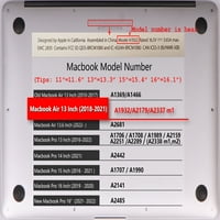 Калъфът с твърда обвивка на Kaishek само съвместим - Rel. Нов MacBook Air 13 С Touch ID USB Type-C Модел: A A A QLXL0248