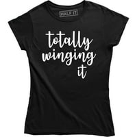 Напълно крила, забавна пародия на тенденцията готина модерна женска тениска