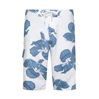 Мъжки панталони мъжки Плаж бързосъхнещи панталони шнур Флорални печатни ежедневни шорти Фъргарн