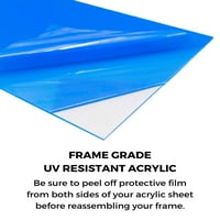 Рамка черна рамка за снимки-Пълна модерна рамка за снимки включва ултравиолетова Акрилна разбивка отпред, без киселина