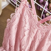 Aayomet Girls Ress Flower Girl Dress Toddler рокли Винтидж селски рокля Бебе момиче рокля за кръщене, розово 3- години