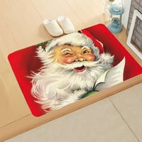 Jplzi Коледна печатница за печат, коледна кухня баня за баня против плъзгане под килим за килим за крак крак килим