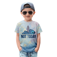 Тениски за тениски Lilo & Stitch тениски върхове тениски тениска деца детски бутон надолу дрехи памучни върхове и тениски