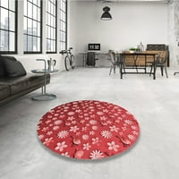 Ahgly Company вътрешен правоъгълник с шаблонирана любов червена площ килими, 5 '7'