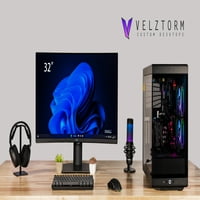 Velztorm Braevi Gaming Desktop, AIO, RGB фенове, 1000W PSU, WiFi 6, Win Pro) Velz0079