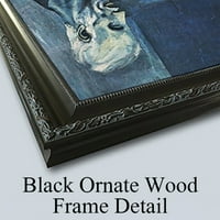 Albert Edelfelt Black Ornate Wood Famed Double Matted Museum Art Print, озаглавен - на пианото