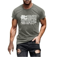 Aufmer летни ризи за мъже Просверие grafic tee мъжки ежедневни кръгли шия 3d цифров печат пуловер фитнес спортни къси панталони ръкави тениска блуза блуза