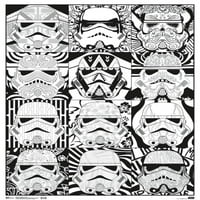Star Wars Pattern Stormtroopers 18 24 Плакат за оцветяване
