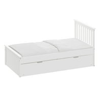 Yes4wood Twin Trundle Bed Сълви дървено легло рамка с двойно размерите издърпване