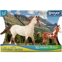 Breyer Classics Freedom Series Running Wild Horse фигура, кафяв бял - 1: мащаб
