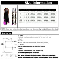 Женски рокли дълги без ръкави модни макси отпечатани носещи летни рокля тъмно лилаво 2xl