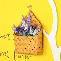 Стенна висяща естествена плетена цветна кошница Цветна саксия ратан кошница домашна градина декорация на стена контейнер за съхранение