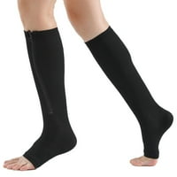 Чифт сгъстени чорапи еластична цип сгъстен поддръжка на крака Университет Отворен крак на коляното