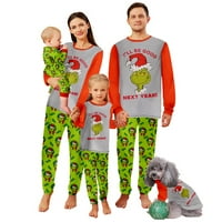 Коледа Гринч семейство съвпадение Пижами Коледа Пижами спално облекло Дълъг ръкав пижама почивка шезлонги Комплект за възрастни дете бебе