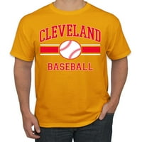Wild Bobby City of Cleveland Baseball Fantasy Fan Sports Мъжки тениска, злато, X-голяма