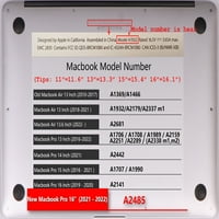 Kaishek Plastic Hard Case Cover само съвместим - Издаден MacBook Pro 16 Touch ID + Black Keyboard Cover Model: A2780 A мрамор 7_1