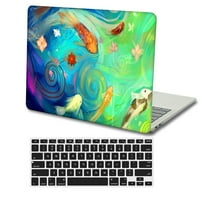 Kaishek Hard Case само съвместимо издание MacBook Pro 15 С дисплей на ретината без докосване No USB-C, без CD-ROM + Black Keyboard Cover Model: Цветна B 62