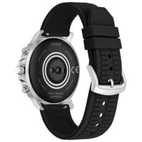 CZ Smart HR сърдечен пулс Smartwatch Black Silicon Nultrey Steel Watch, задвижван от Google Wear OS