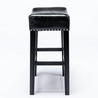 Аукфа бар столове комплект-модерен брояч Височина бар столове-Черен