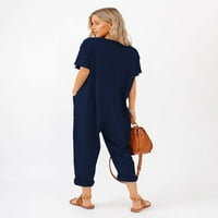 Sherrylily Women One Button Up Jumpsuit Casual Loos