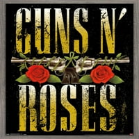 Guns n 'Roses - Подредено плакат за стена на лого, 22.375 34