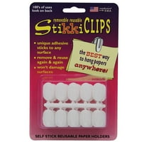 FPC Corporation 01420- Stikkiclips Adhepive Clips, White, Per Pack, BN