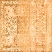 Ahgly Company Indoor Square Persian Orange Traditional Area Rugs, 5 'квадрат