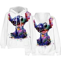 Lilo & Stitch 3D Print Hoodie Sweatshirt Коледна подарък Суичър за мъже за мъже жени,2, размер-възрастен 4xl